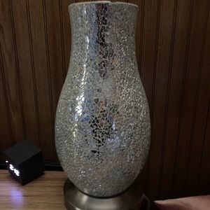 Silver Mosaic Mirror Lamp